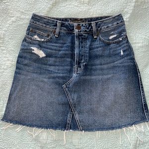 Abercrombie & Fitch Distressed Jean Mini Skirt - Size 2